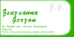 zsuzsanna gerzon business card